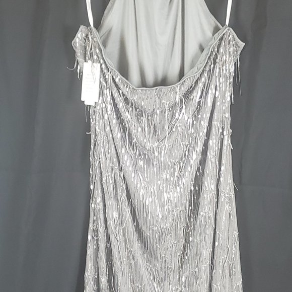 SILVER  COCKTAIL DRESS - Picture 4 of 4
